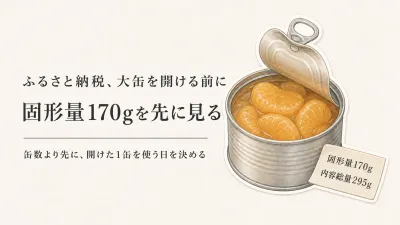 ふるさと納税のみかん缶詰は一人で食べ切れる？大きな缶を開ける前の確認手順