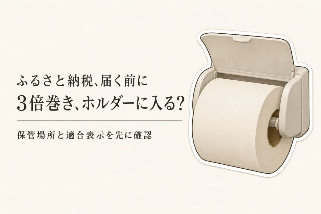 ふるさと納税の3倍巻きトイレットペーパーはホルダーに入る？ワンルームでの保管も確認