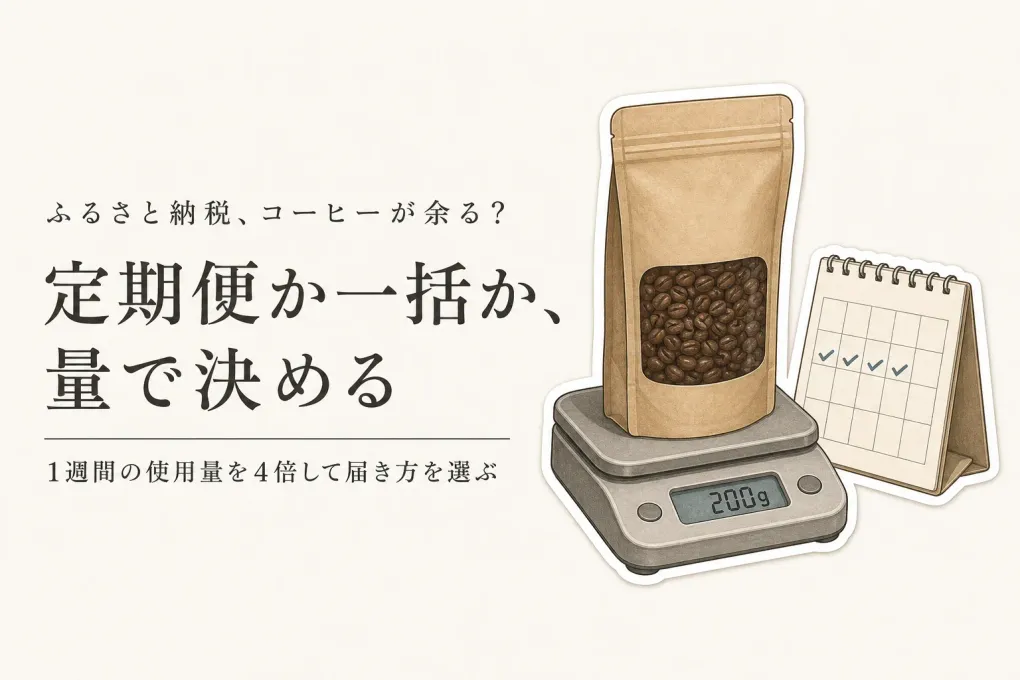 ふるさと納税のコーヒー定期便は毎月飲み切れる？一括返礼品と量で選ぶ方法