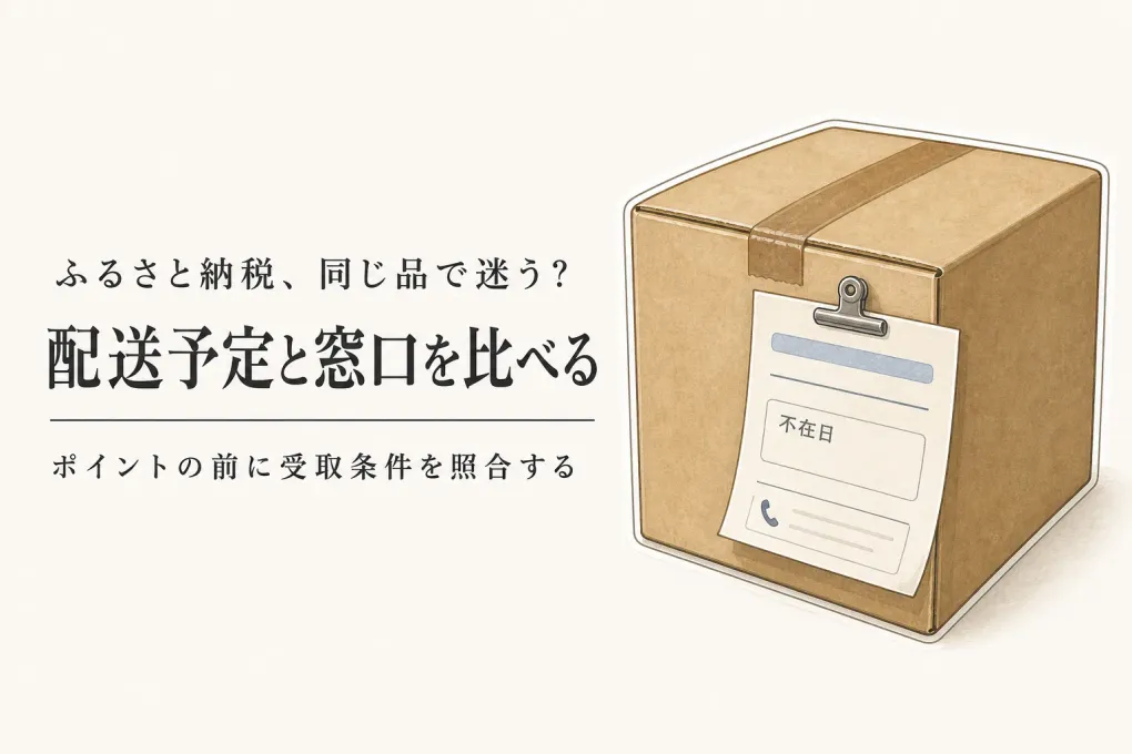 ふるさと納税で同じ返礼品を複数サイト比較｜配送予定・問い合わせ先で申込先を決める