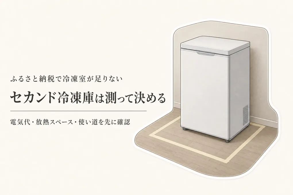 セカンド冷凍庫の電気代と置き場所は？ふるさと納税用に後悔しない選び方