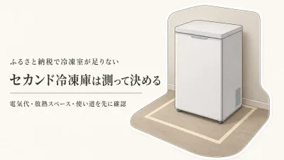 セカンド冷凍庫の電気代と置き場所は？ふるさと納税用に後悔しない選び方